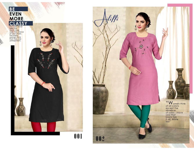 Aliffi By Moksha Designer Kurtis Catalog